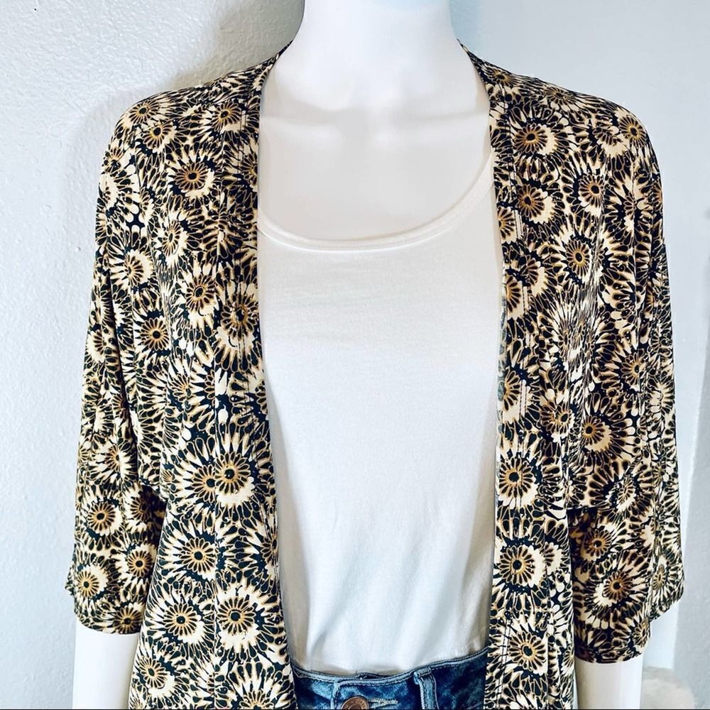 Lularoe Boho Patterned Open Front Cardigan Relaxed - image 2